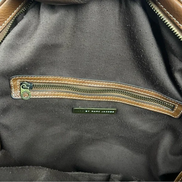 Marc by Marc Jacobs Classic Q Brown Leather 2Way Shoulder Bag Y2K Strap Vintage - Picture 12 of 12